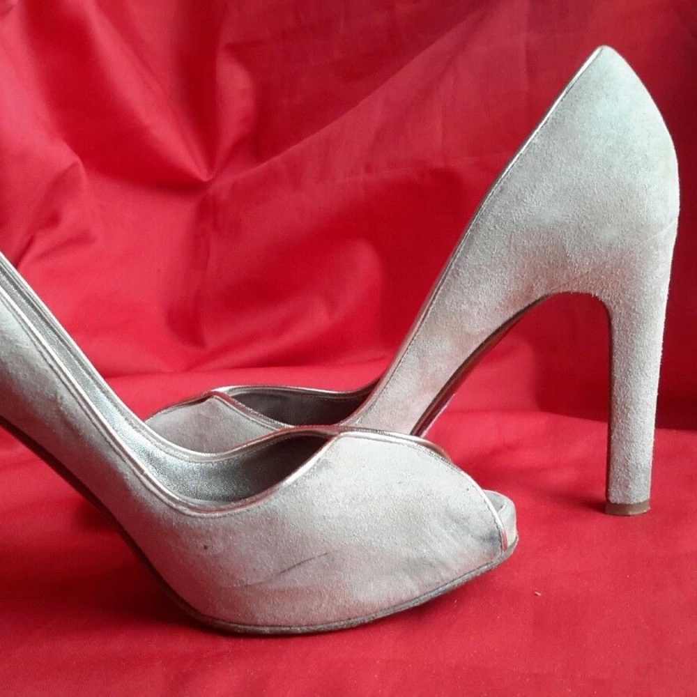 Beige Suede Open Toe Diane von Furstenberg Shoes